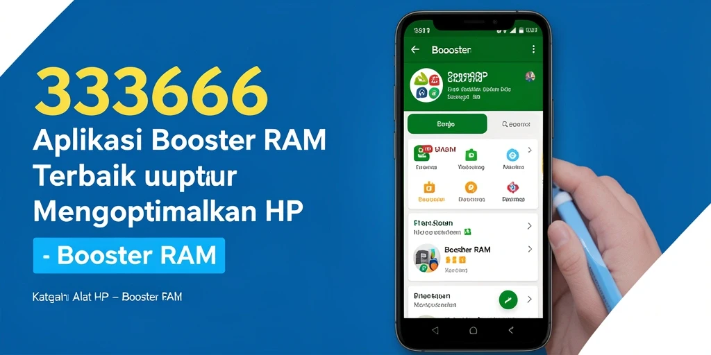 Antarmuka aplikasi 333666 yang sederhana dan fungsional untuk Booster RAM.