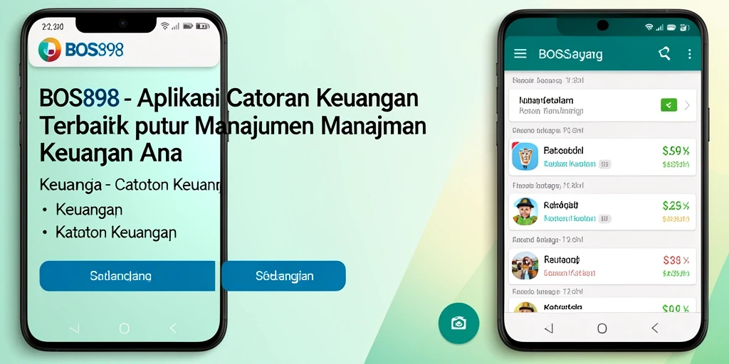 Tampilan antarmuka BOS898 yang sederhana dan efisien untuk Catatan Keuangan.