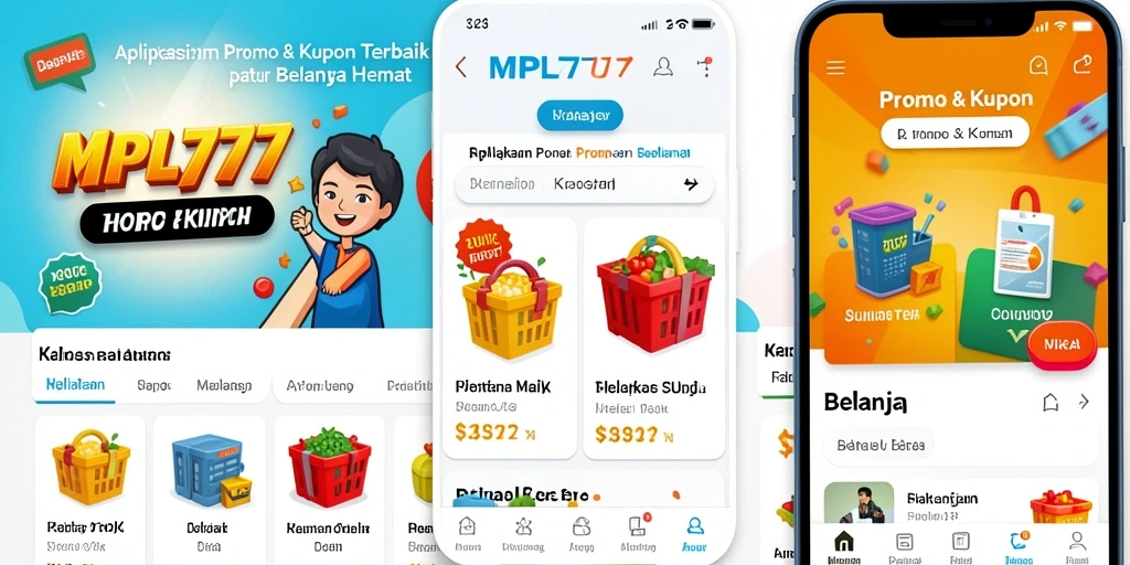 Antarmuka MPL777 yang menarik dengan berbagai promo dan kupon.