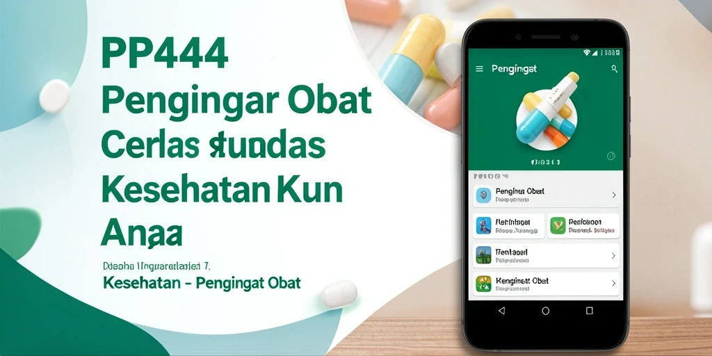 Tampilan antarmuka PP444 dengan fitur Pengingat Obat yang intuitif.