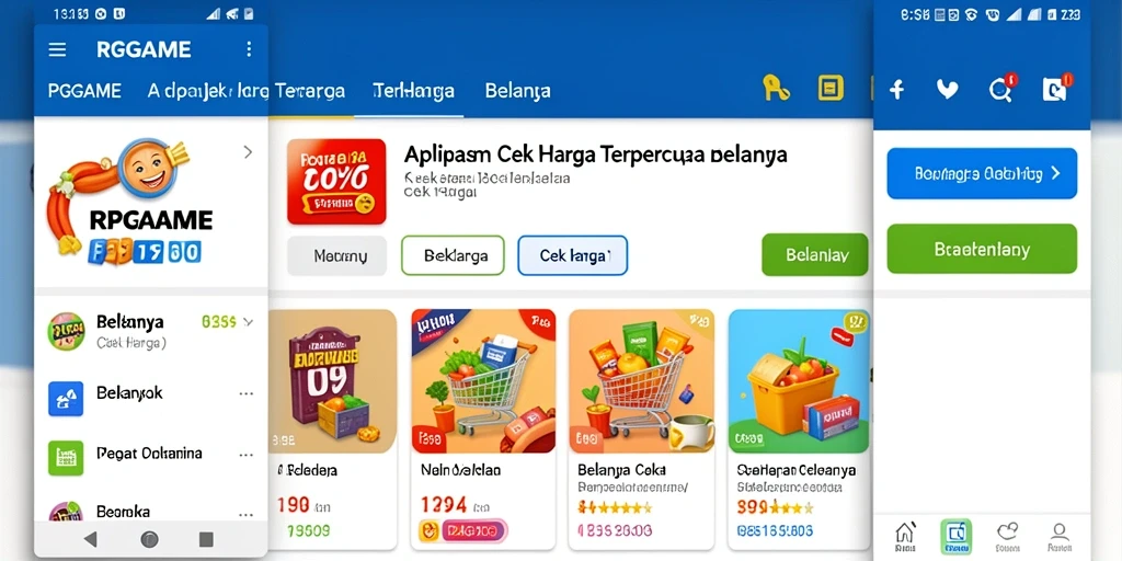 Antarmuka utama RPGAME yang menampilkan daftar harga produk dengan jelas.