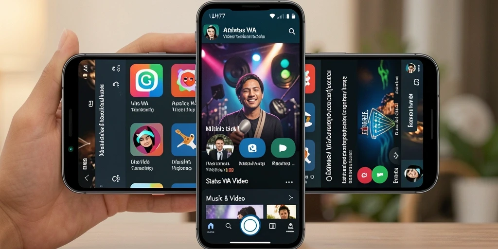 Antarmuka UH77 menampilkan fungsi status video yang intuitif dan menarik.