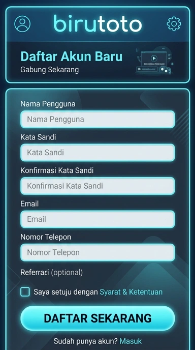 Panduan Mendaftar Akun Birutoto Untuk Pengguna Android